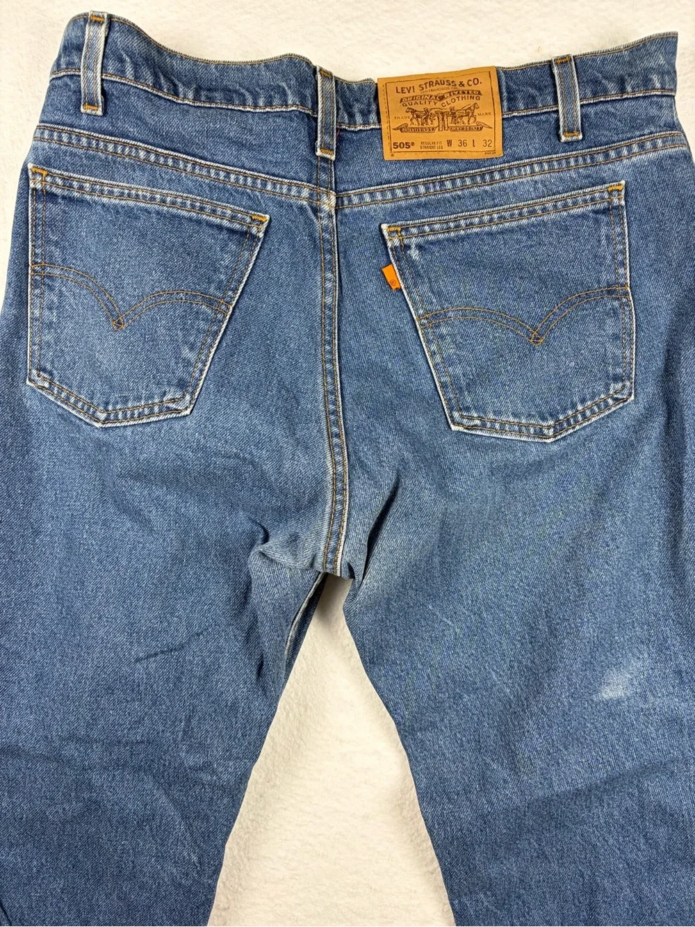 Vintage Levi’s 505‎ Orange Tab Jeans Made in USA 36x32