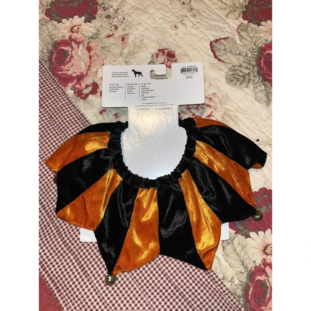 Halloween /fall  Dog Jester‎ Collar Costume  Large