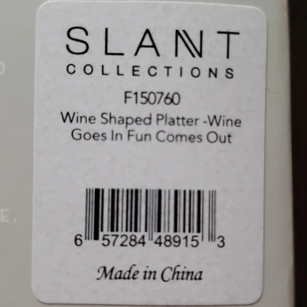 Appetizer Tray in Wine Bottle Shape- by Slant