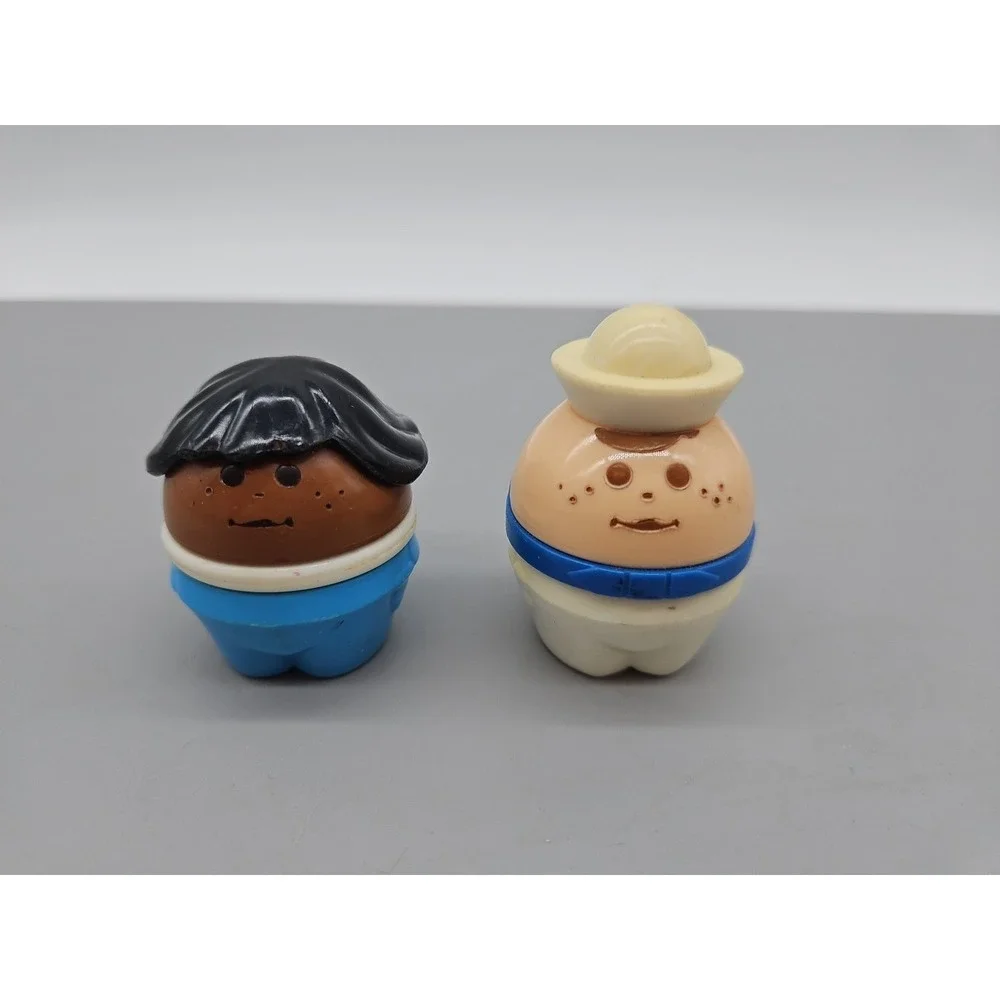 Vintage Little Tikes Toddler Tots Navy Sailor, African American‎ Chunky Lot Of 2