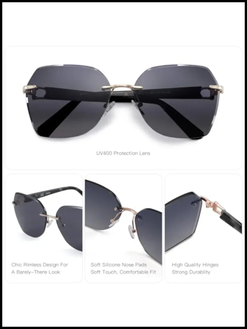 N/A rimless oversized
