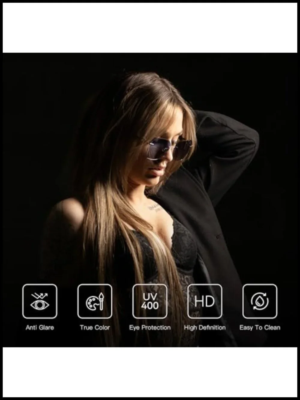 N/A rimless oversized