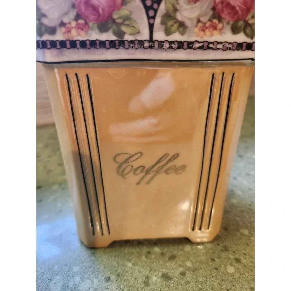 Vintage 1920s-40s Mepoco Germany Ceramic or Porcelain Coffee Canister