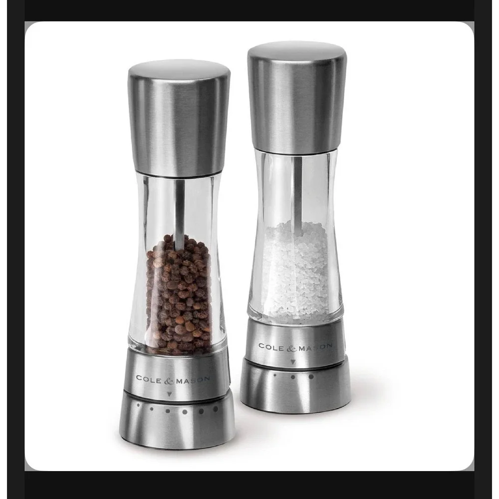 Cole & Mason Salt and Pepper Grinder Set Unisex OS Silver‎ Stainless NWT