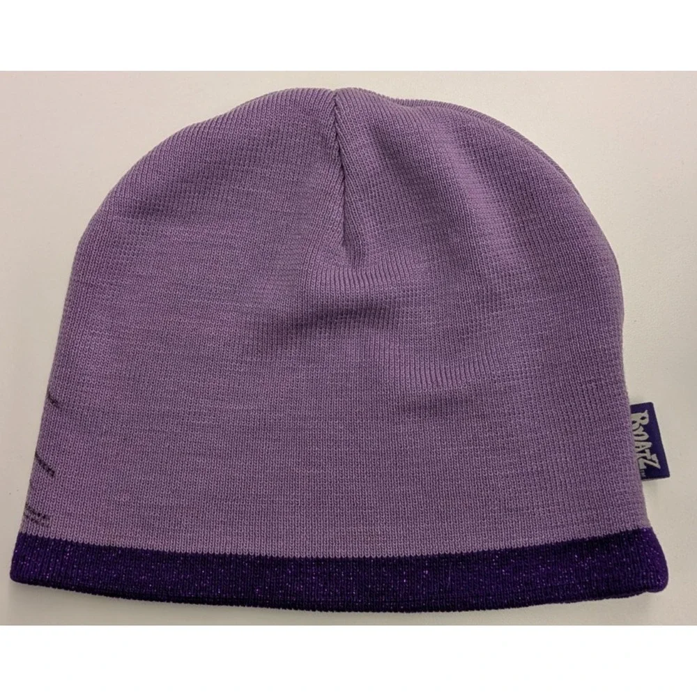 Vintage Y2k Purple Bratz Knit‎ Embroidered Beanie