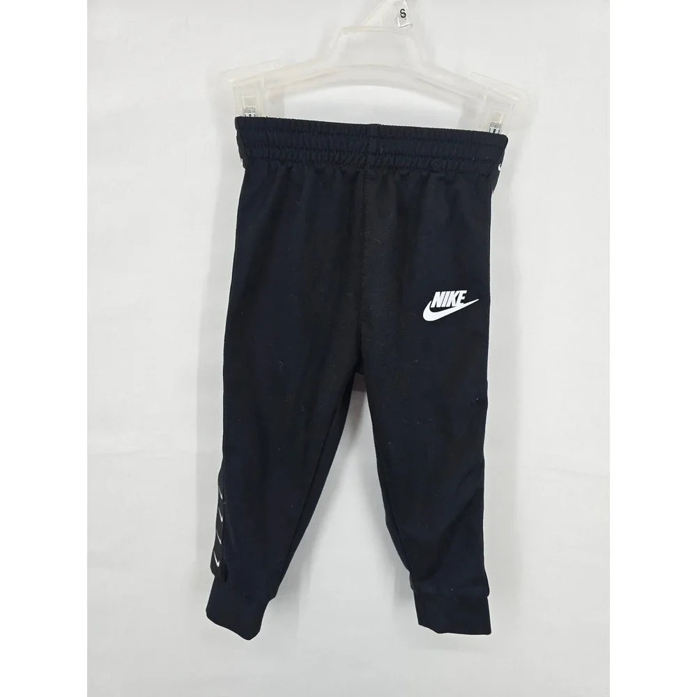 Nike‎ Toddler Boys Black Swoosh Tape Track Joggers Pants 18M 1566