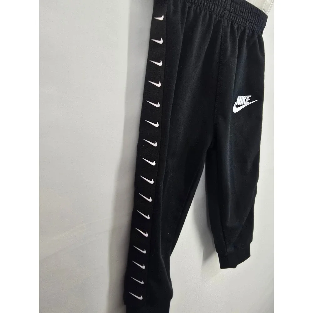 Nike‎ Toddler Boys Black Swoosh Tape Track Joggers Pants 18M 1566