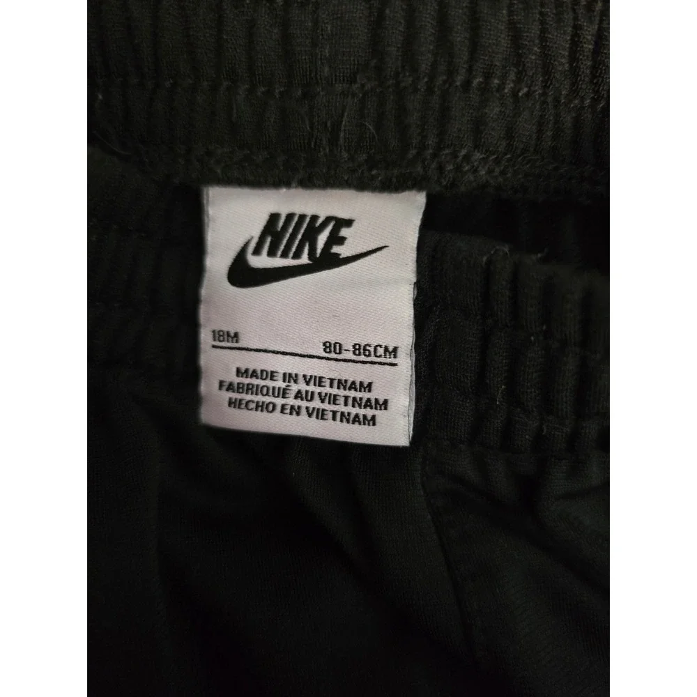 Nike‎ Toddler Boys Black Swoosh Tape Track Joggers Pants 18M 1566