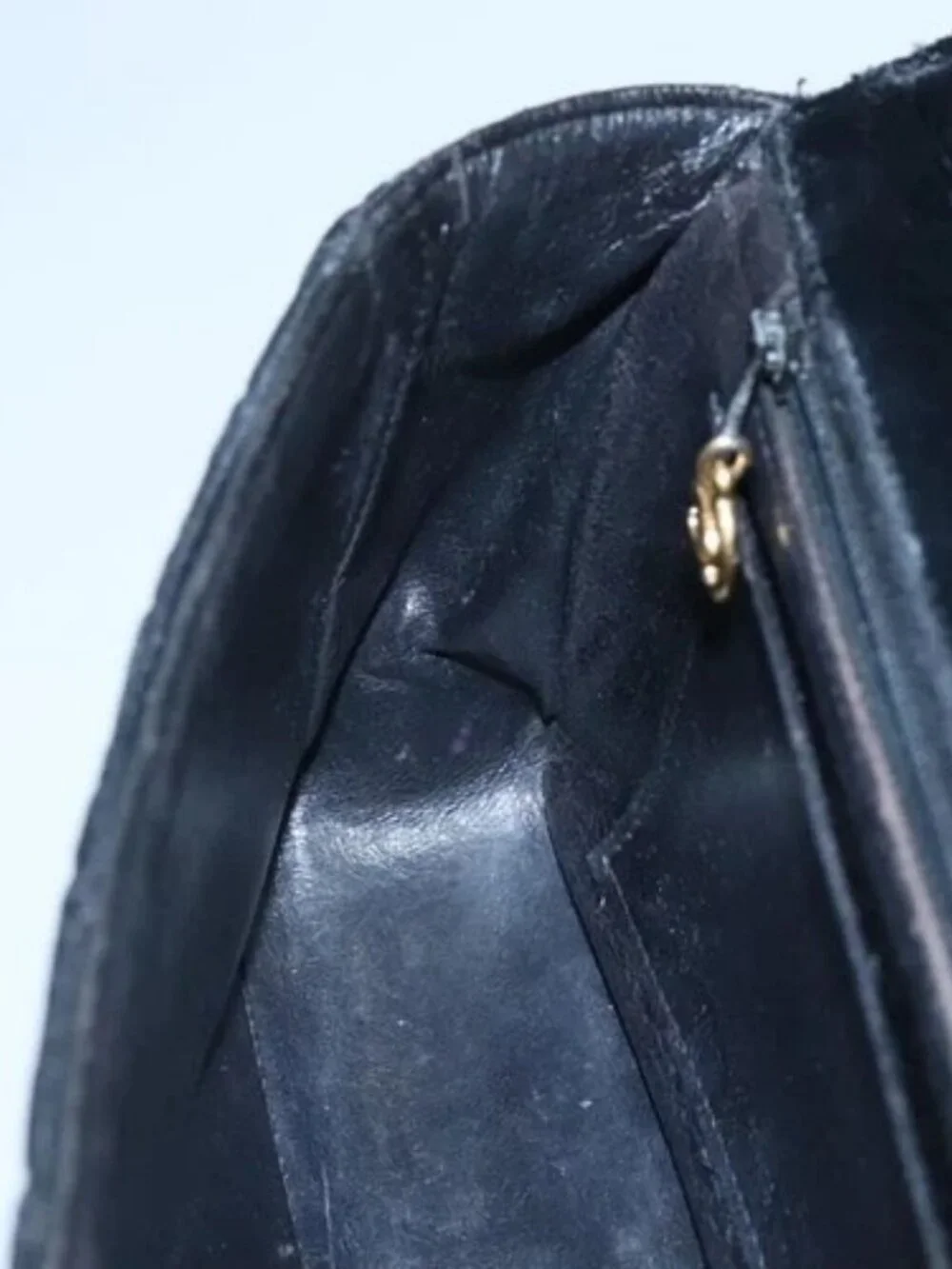 CHANEL Matelasse Hand Bag Velor Black Gold CC Auth MX239