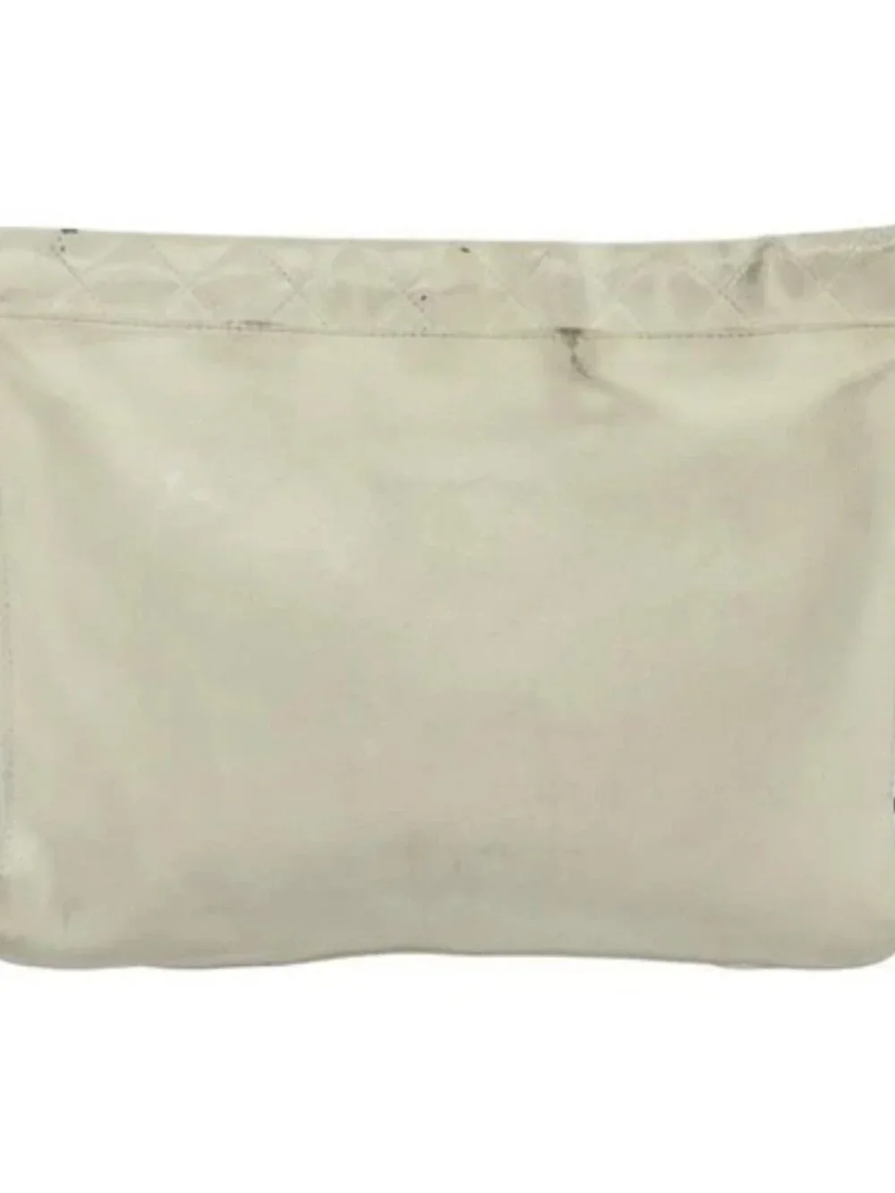 CHANEL Shoulder Bag Lamb Skin White CC Auth BD1411