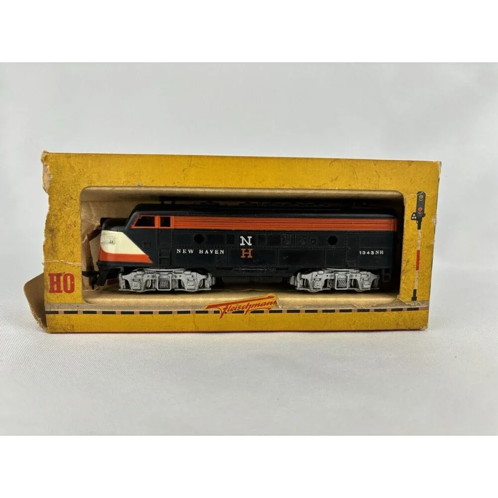 Vintage HO‎ Electric Train Engine- New Haven #1343-  FLEISCHMANN- Germany Rare
