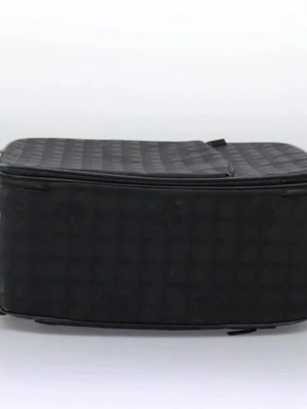 CHANEL Carry Case New Travel line suitcase Nylon Black CC Auth bs23739