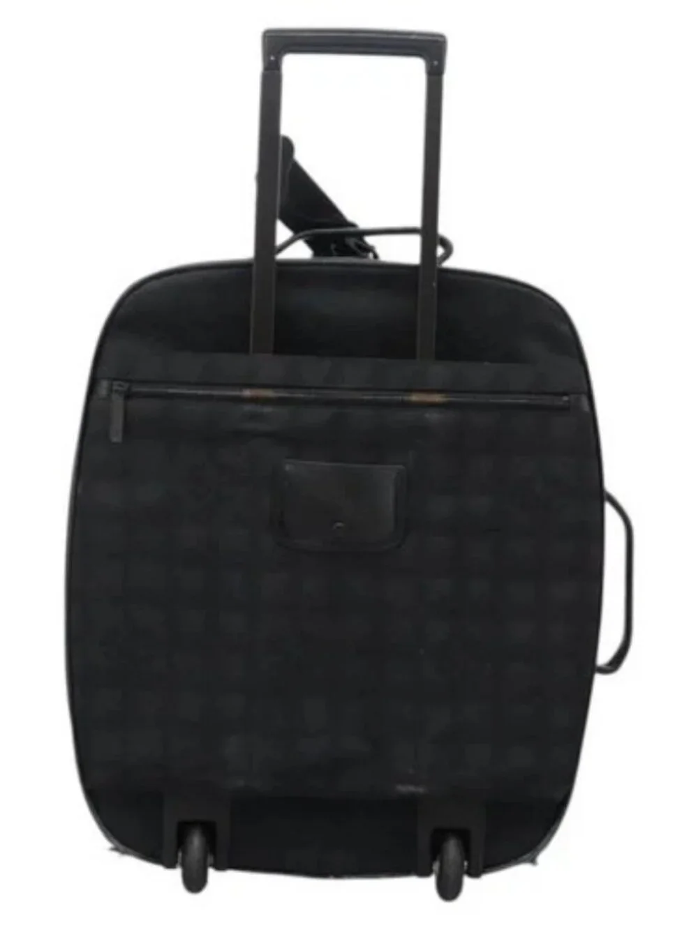 CHANEL Carry Case New Travel line suitcase Nylon Black CC Auth bs23739