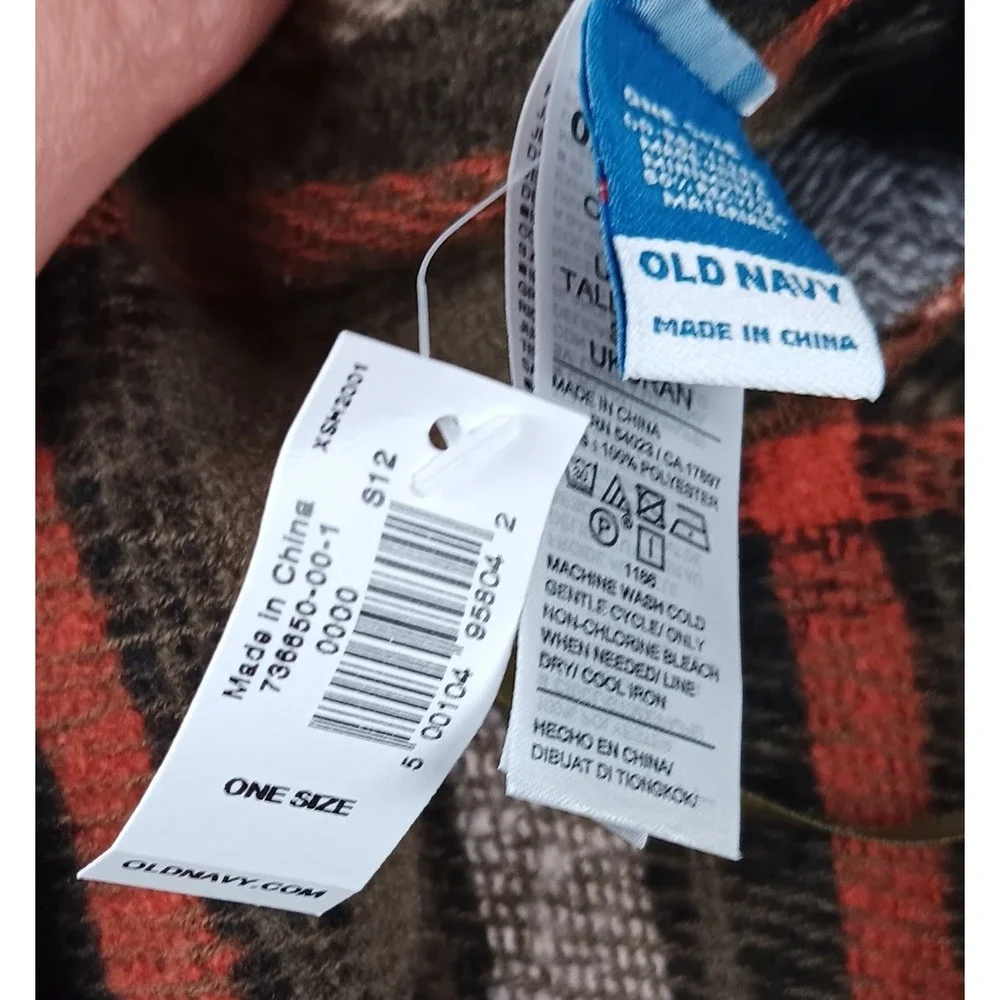Old Navy plaid cape