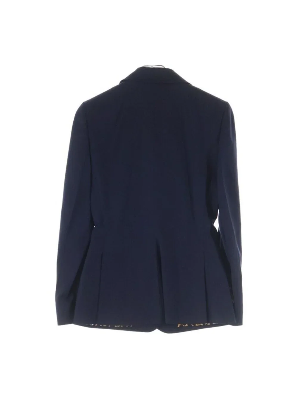 Dolce & Gabbana Set Suit Wool Leopard Tailored Jacket Trousers Pants 40 Navy