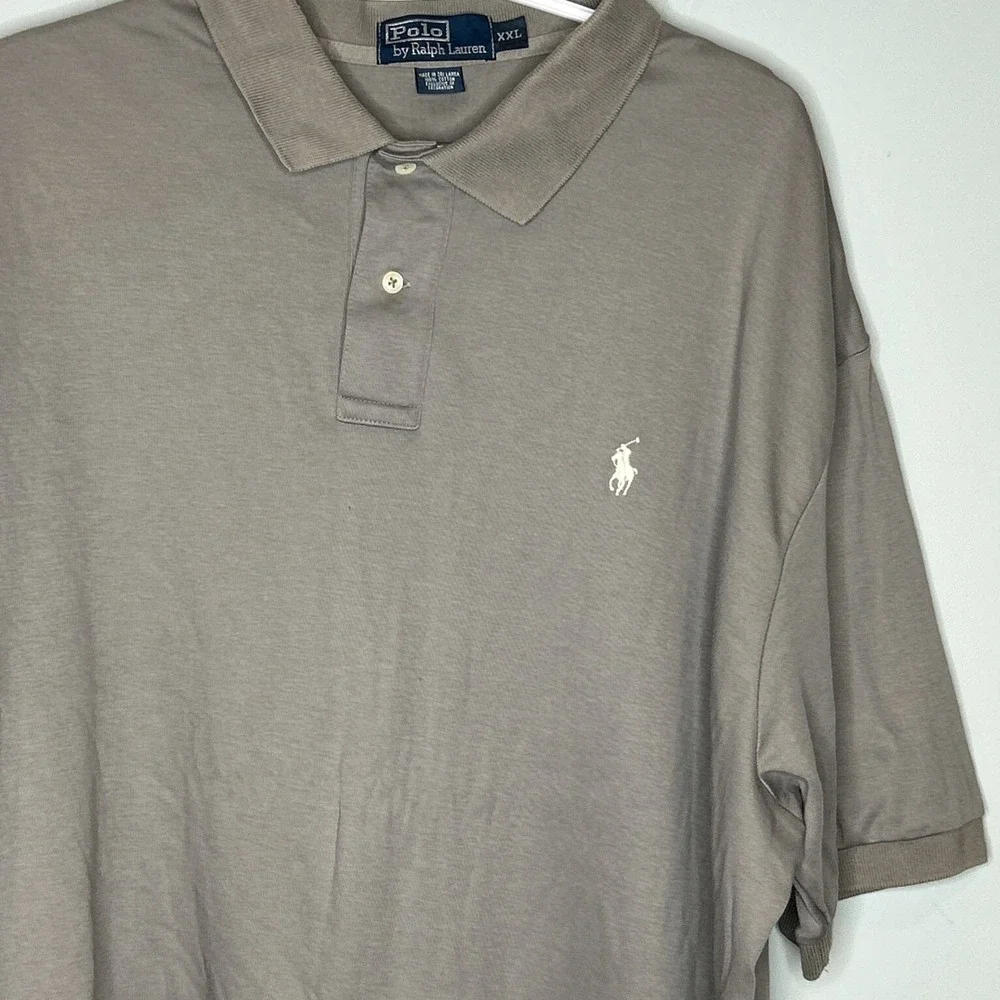Ralph Lauren Super Soft Gray Polo Shirt Cotton Classic Traditional‎ Style XXL