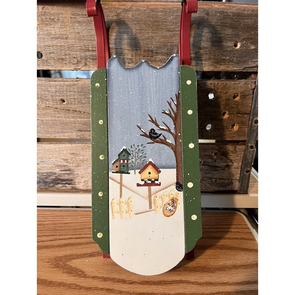 Merry Christmas Birds Sleigh‎ Holiday Wall Art 12