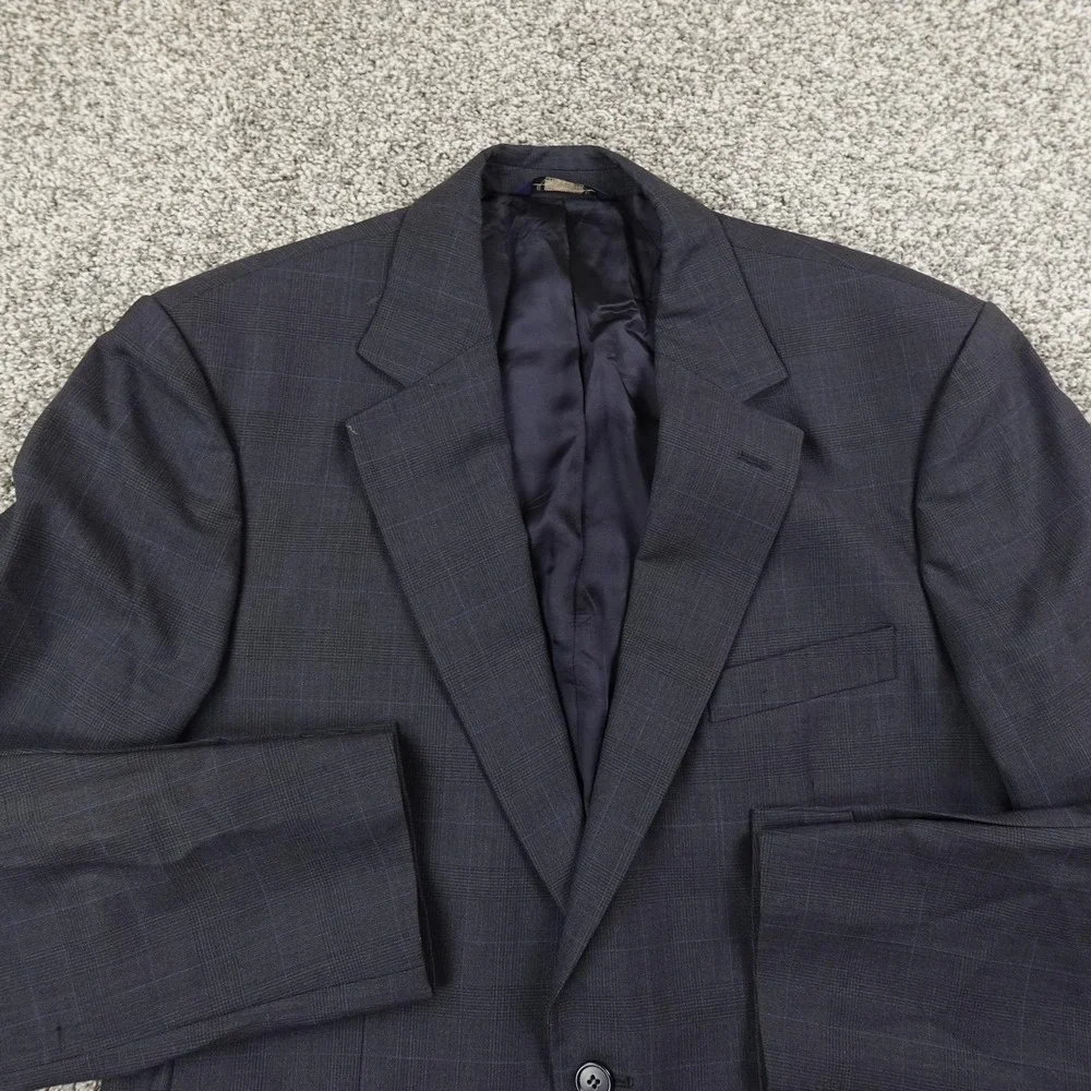 VTG Brooks Brothers 346 Blazer Mens‎ 41 Gray Blue Wool Sport Coat Jacket Top Y2K