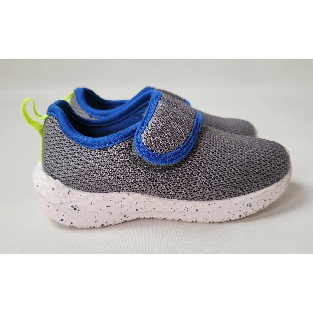 Carter's Lorena Kids Grey Blue Mesh Hook and Loop Sneakers Size‎ 8M CF22B06H