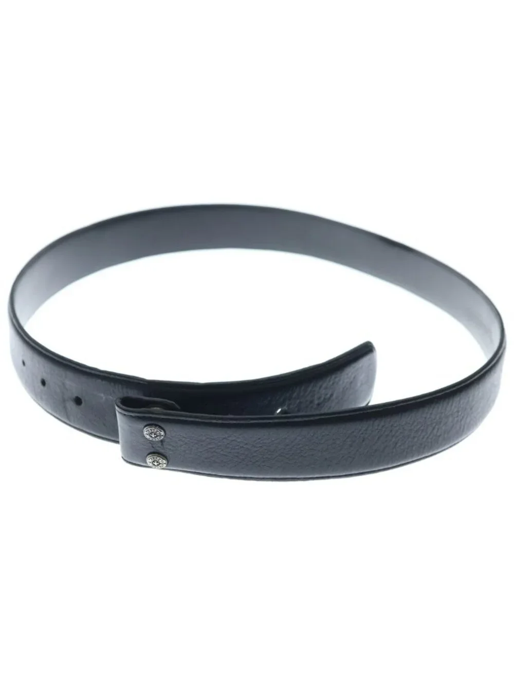 Chrome Hearts 1.5 Strap 1.5 Inch Horse Shoe Rivets Leather Belt Black