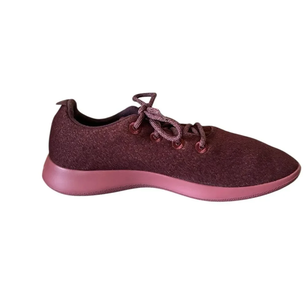 Allbirds Wool Runners Sneakers Men’s Size 12 Burgundy and Pink