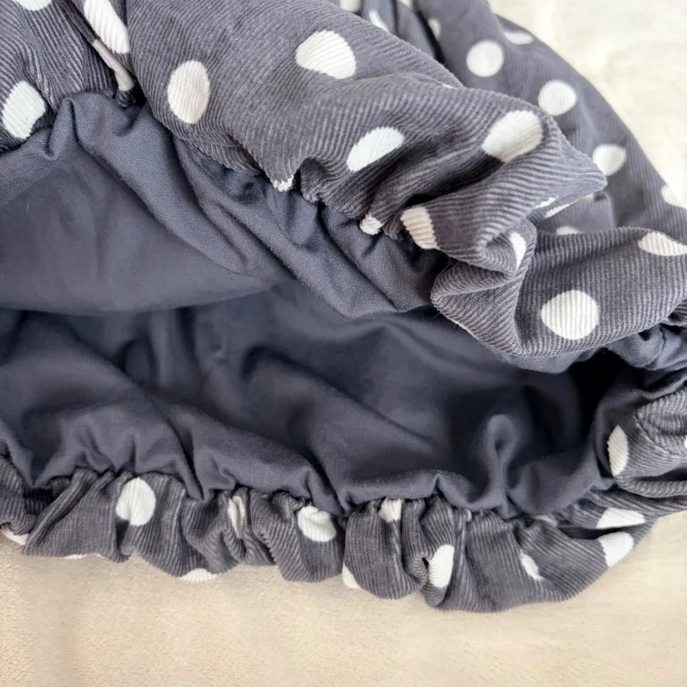 Old Navy‎ Toddler Girls Gray Polka Dot Corduroy Bubble Hem Dress 2T 262993-00