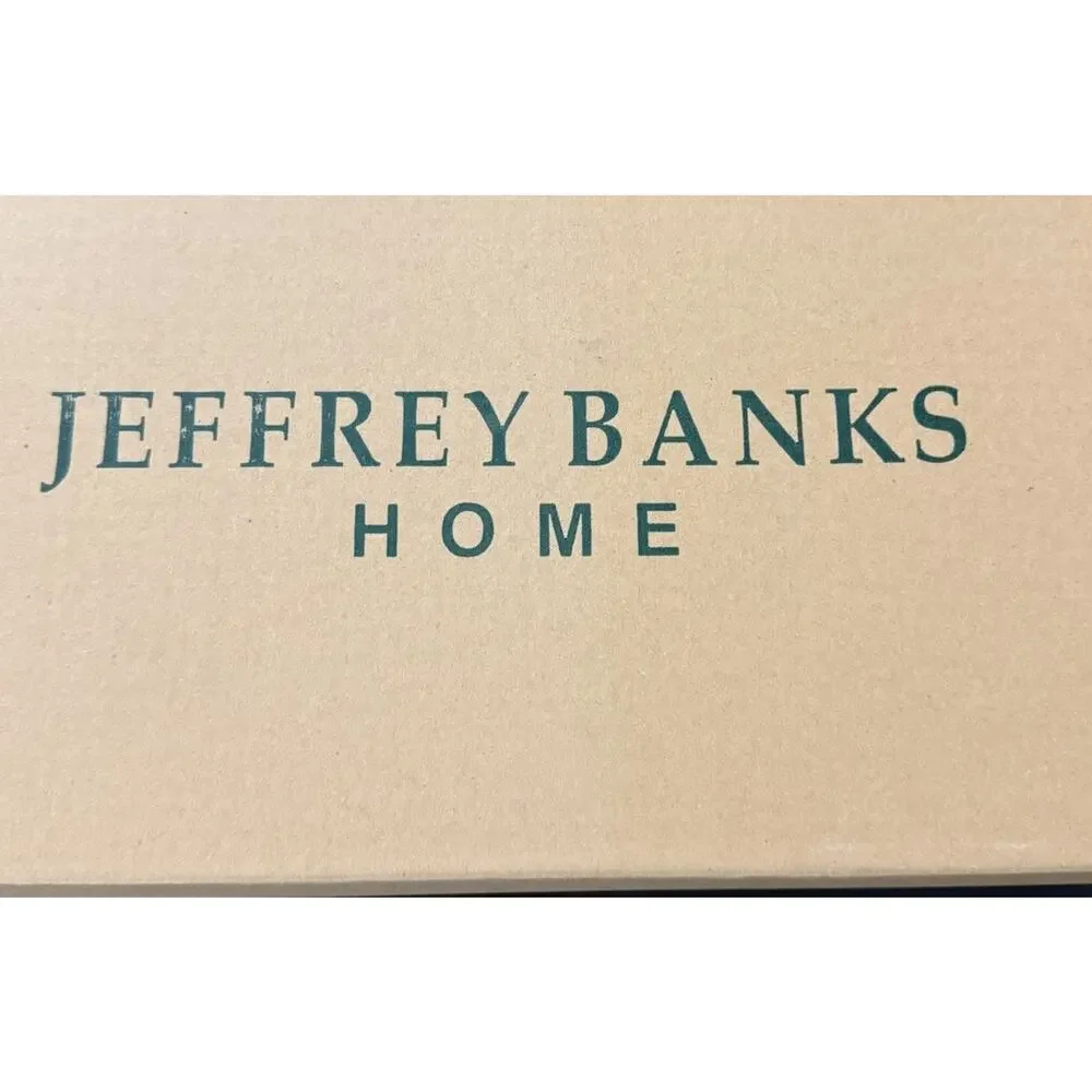 Vintage Jeffrey Banks Home Set of 8 Large Plaid Tartan Glass Ornaments w/ Box