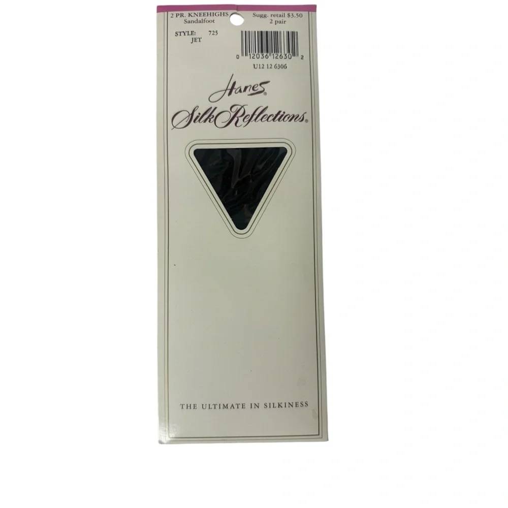 Hanes Silk Reflections 5 Packages With 2‎ Pair Each Knee HighBlac/ Barely There