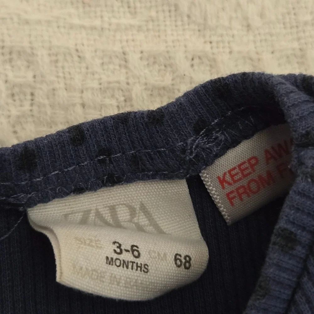 ZARA Navy‎ Blue 2-Piece Set (Top & Pants), Size 3-6 Months (68cm)