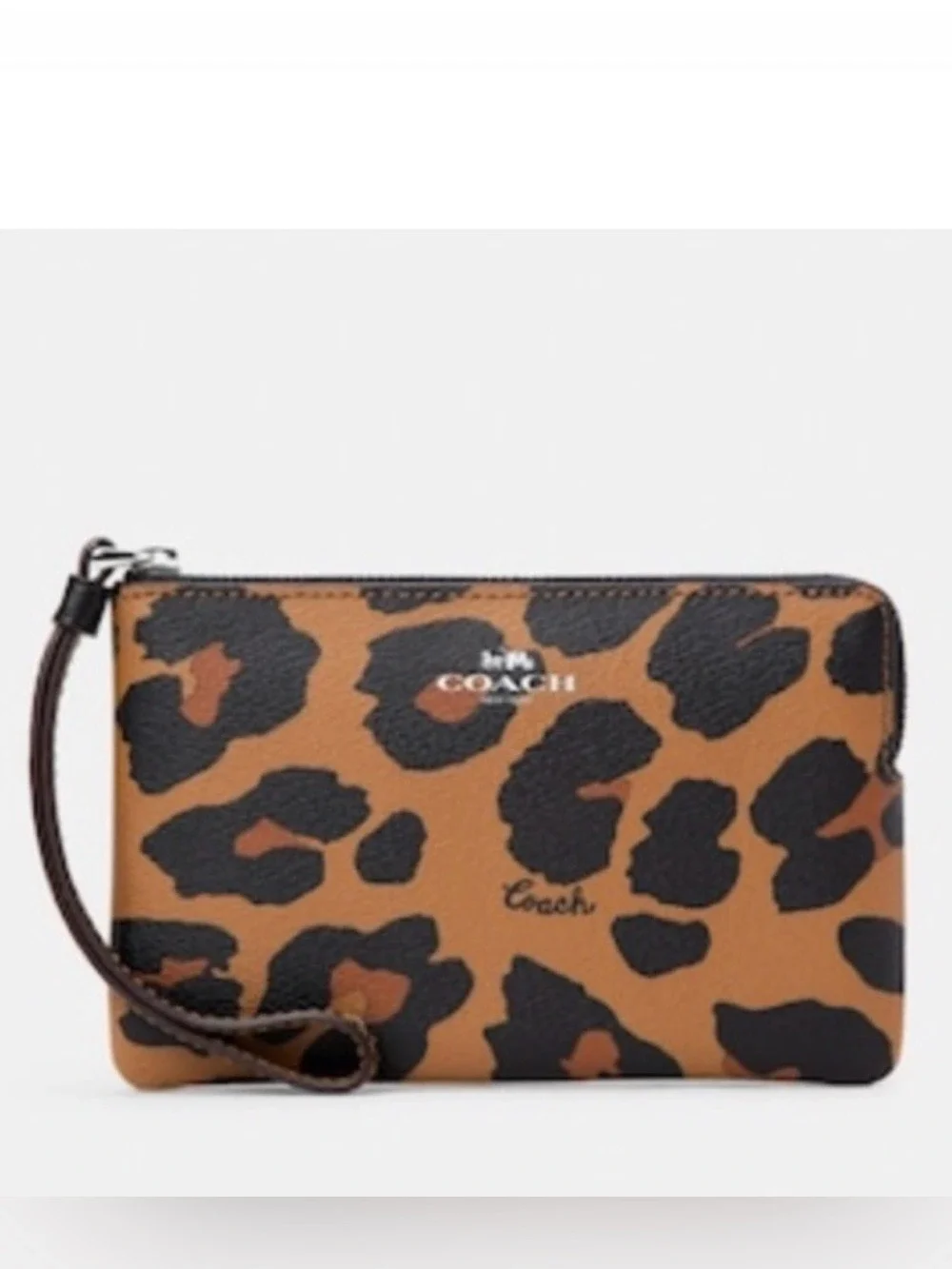 Authentic Coach Leopard Print Wristlet NWT