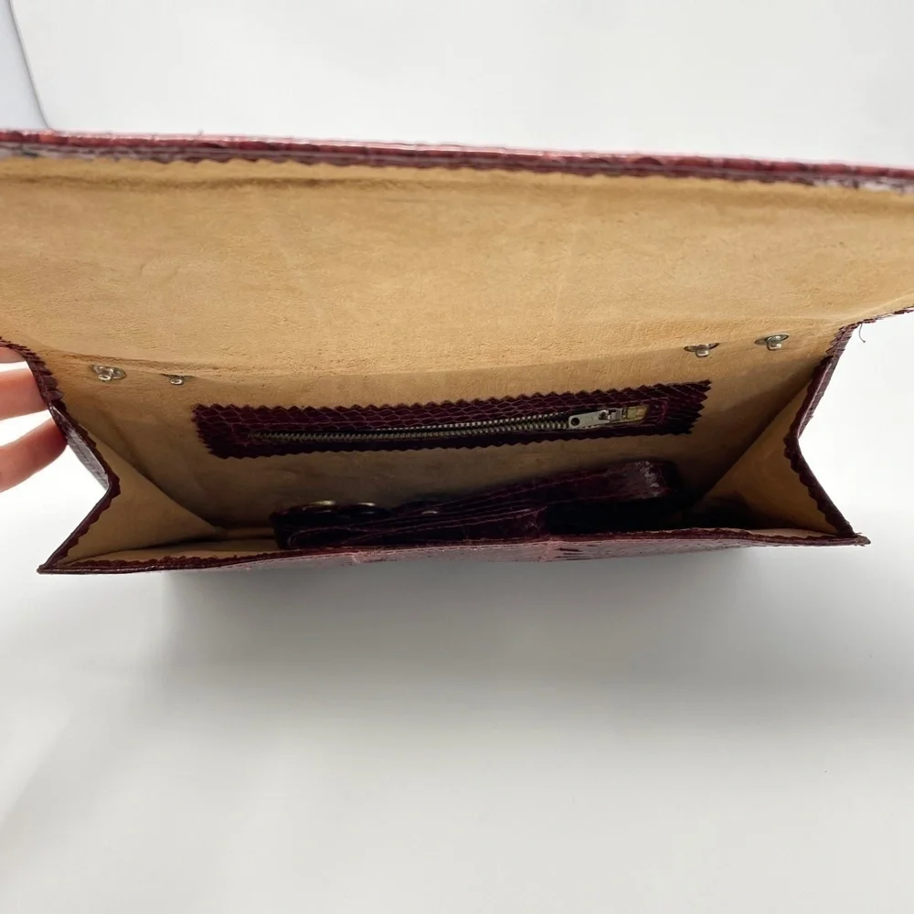 Vintage Genuine Snakeskin Clutch Crossbody Bag