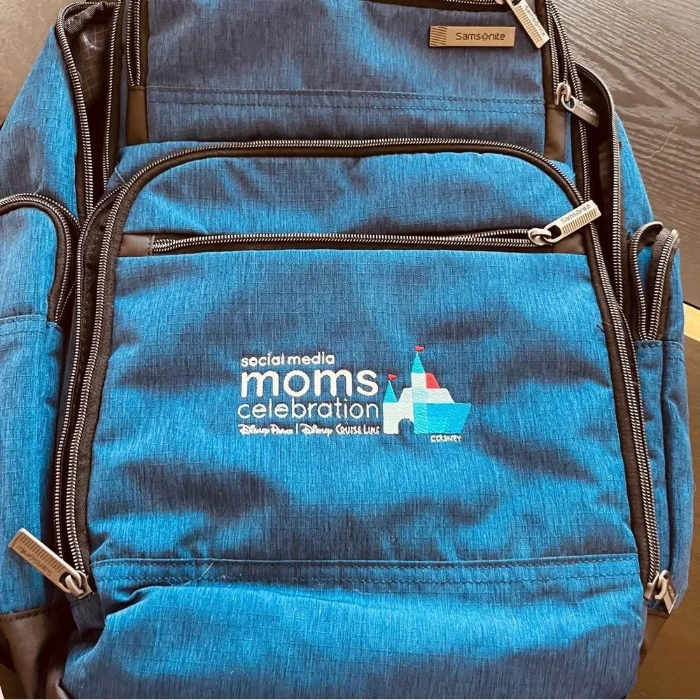 Samsonite Travel Laptop Backpack Branded for Disney Blue EUC