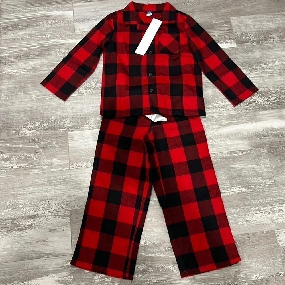 Old Navy Red Plaid Pajama Set