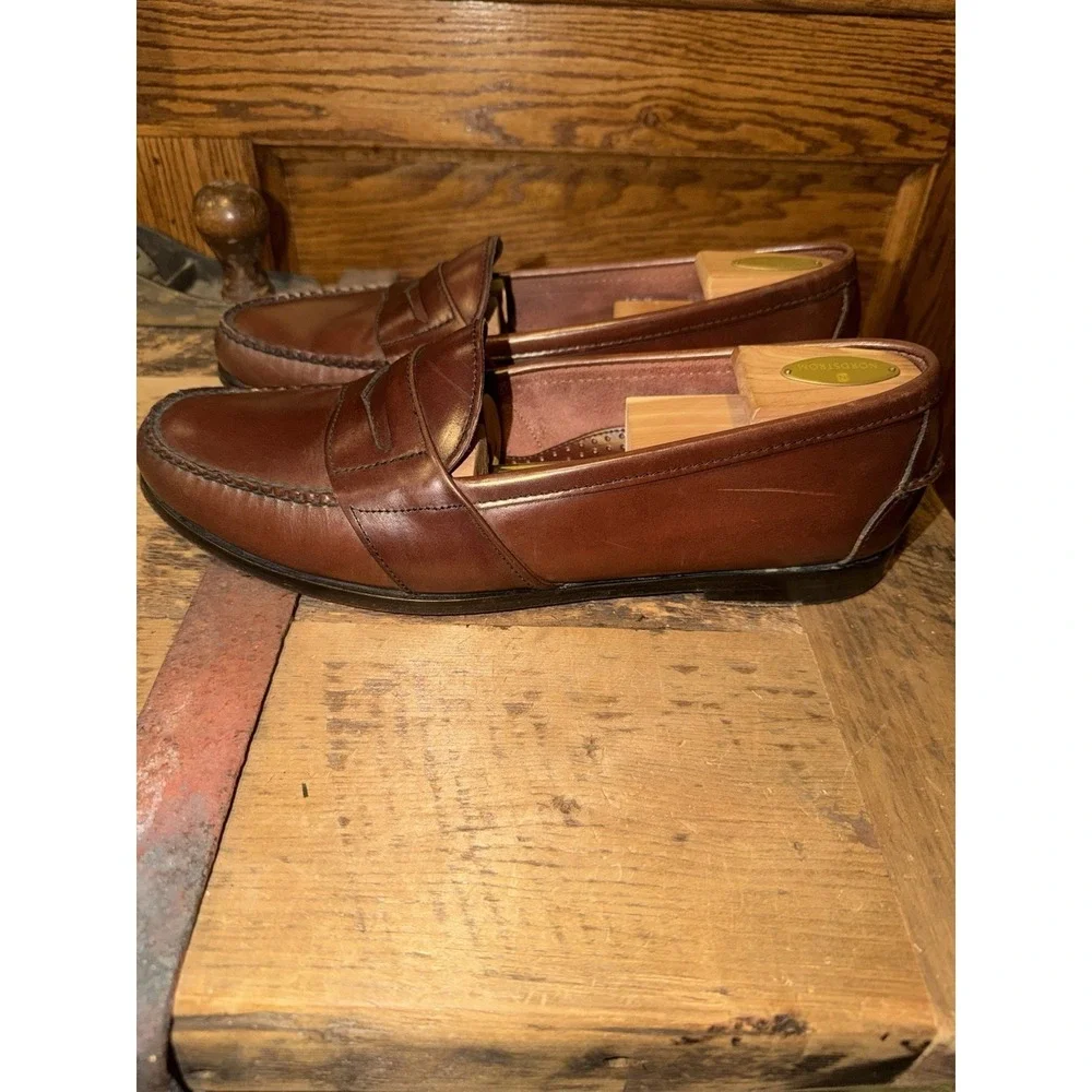 Heartland Leather Penny Loafer Men's‎ 13 Shoes Burgundy EUC