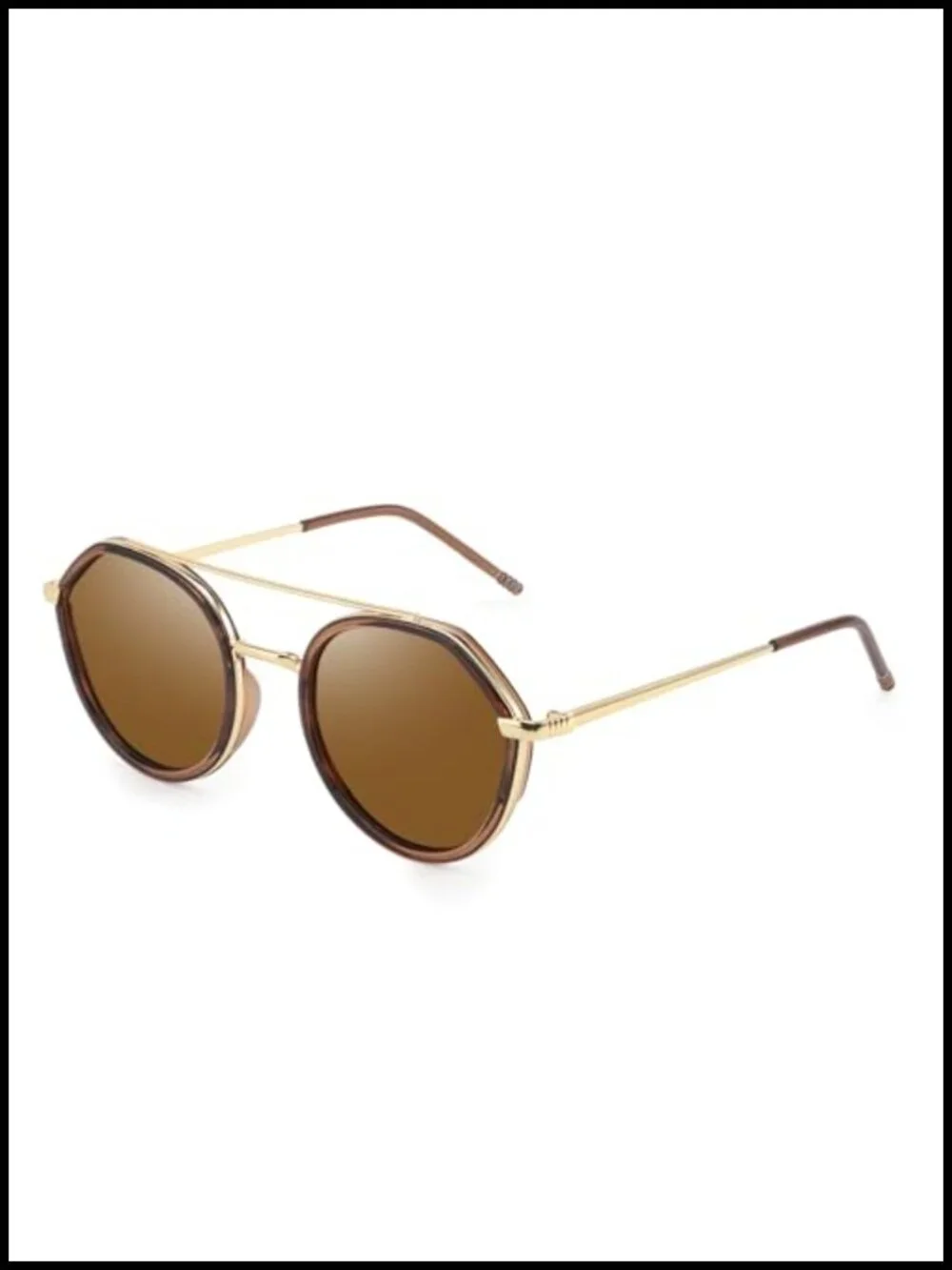 Tangle Free Aviator Polarized Sunglasses Retro Round Frame Fashion
