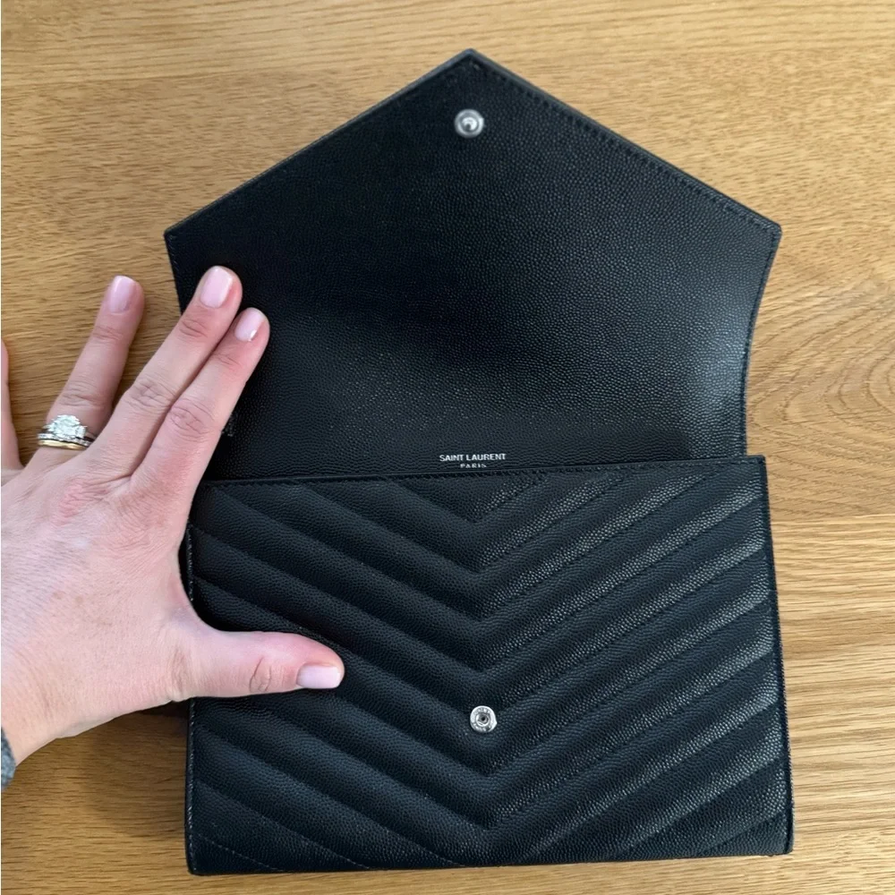 *Authentic* Yves Saint Laurent Cassandre Leather Clutch