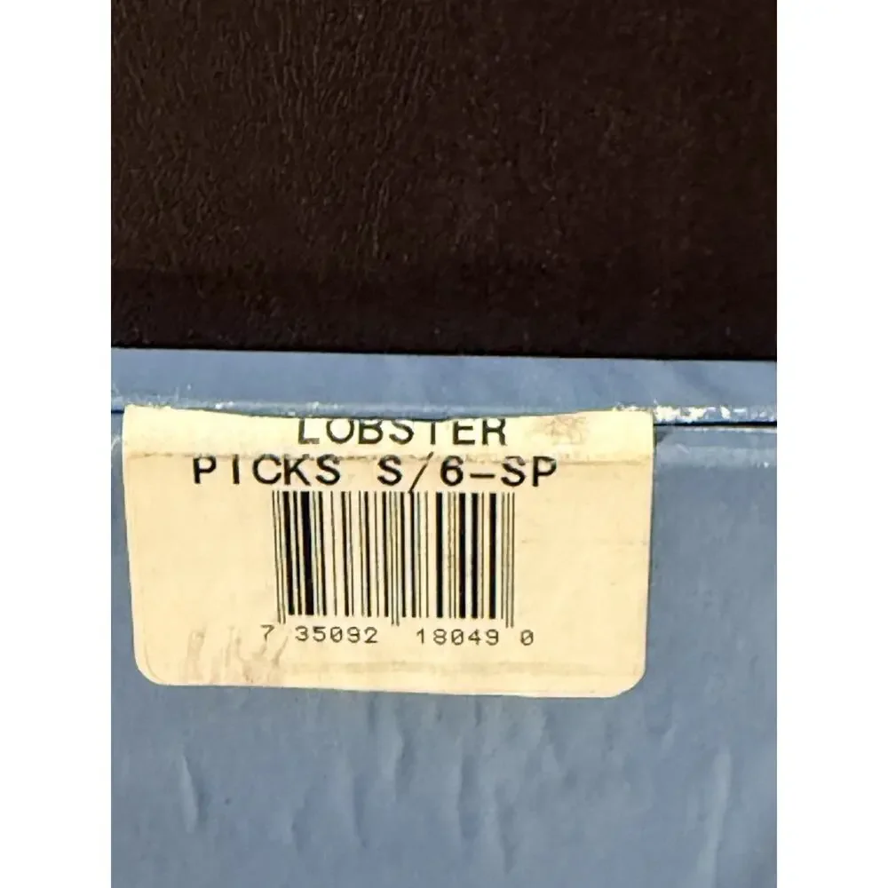 Reed & Barton Lobster Picks Set of 6 Seafood Shellfish Utensils w/ Original Box