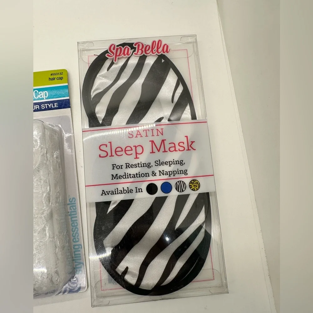 Conair Slumber Sleep Caps X4 and 1 Satin Sleep Mask All‎ New in Package