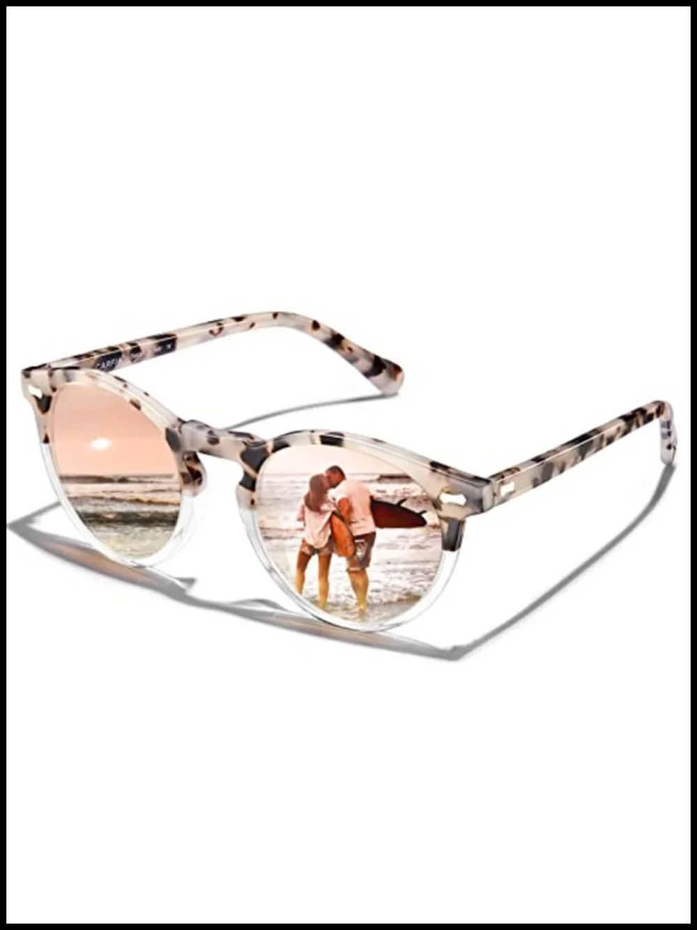 Retro Polarized Acetate Sunglasses for Women UV Protection Classic Round Shades