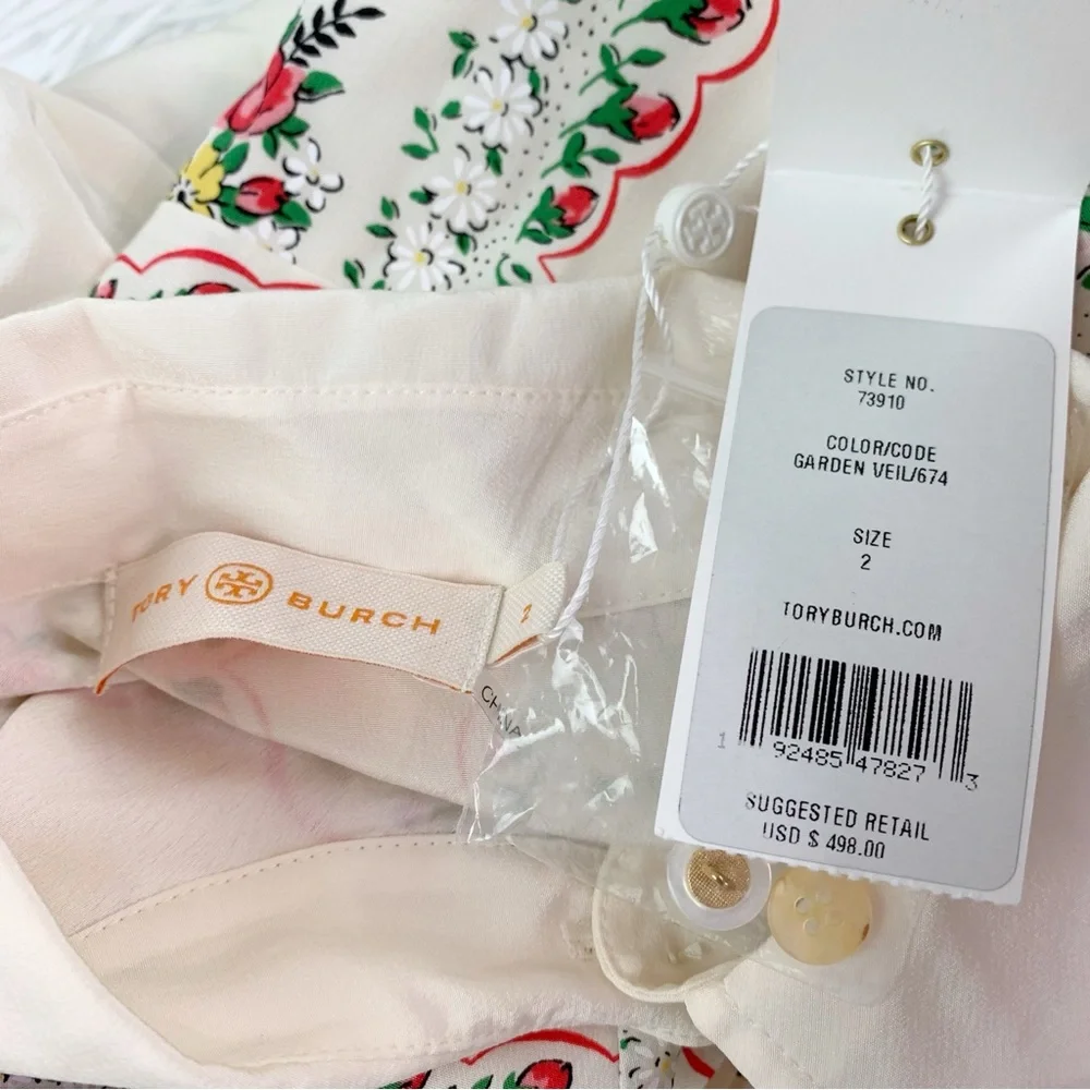 Tory Burch button tag front