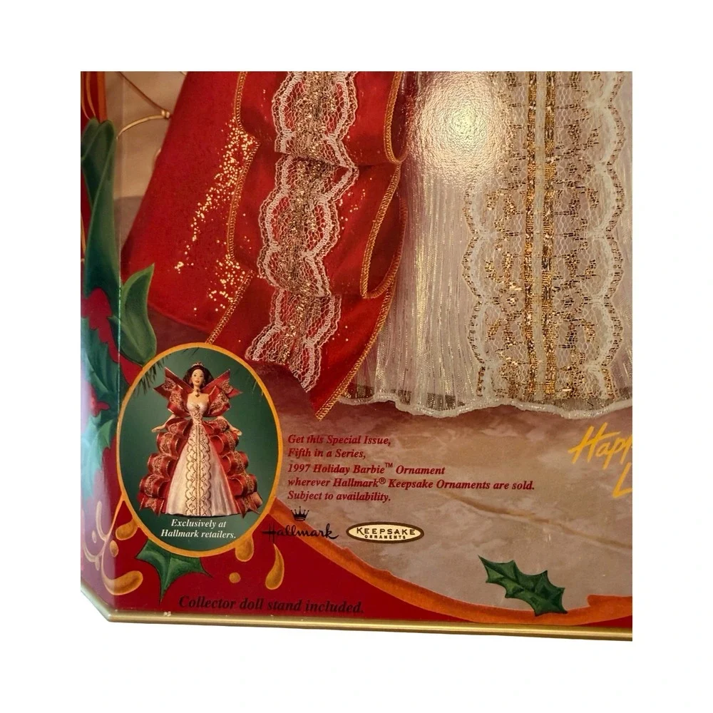 Mattel 1997 HappyHolidays Barbie 10th Anniversary Special Edition Brunette 17832