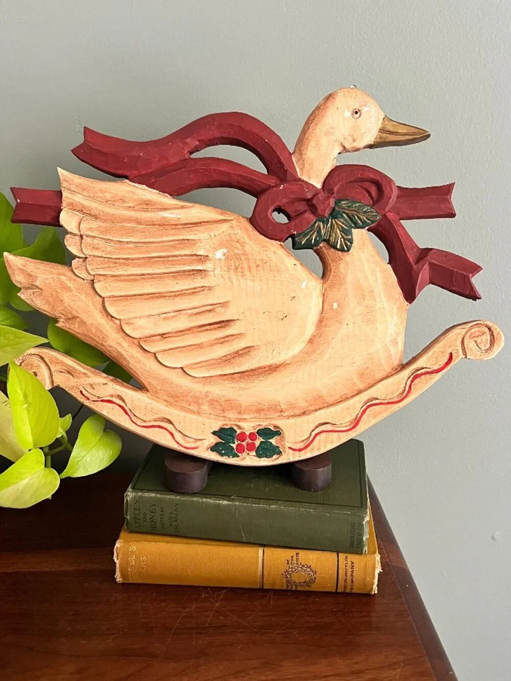 Vintage Selvestri Wooden Goose Wall Decor Scandinavian‎ Folk Art Christmas