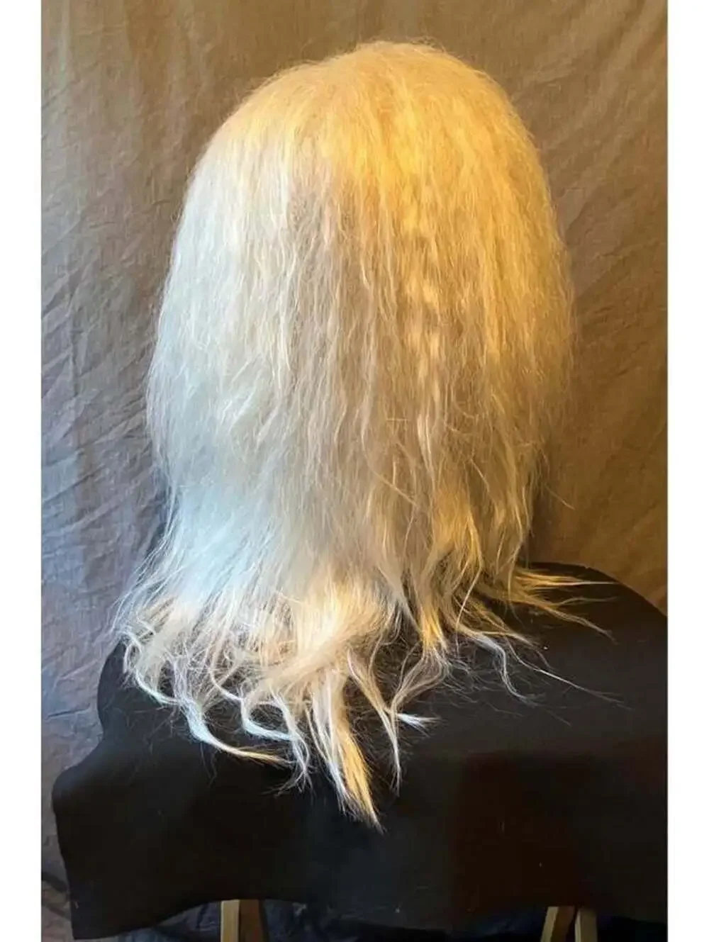 Long Blonde Teased Lace Front Wig