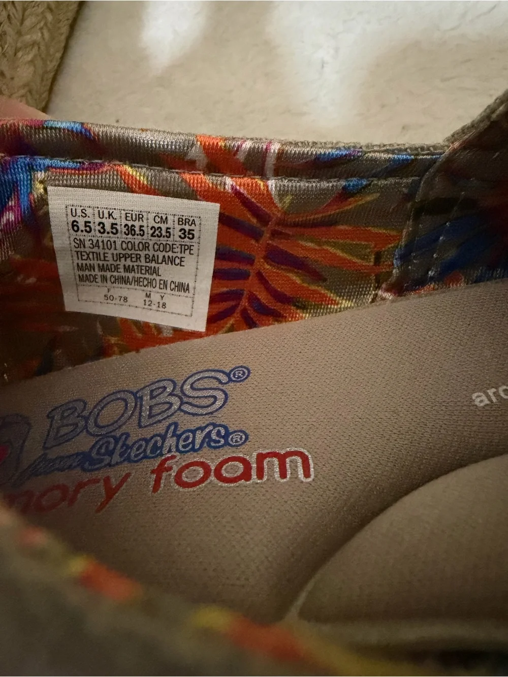 BOBS from Skechers canvas upper