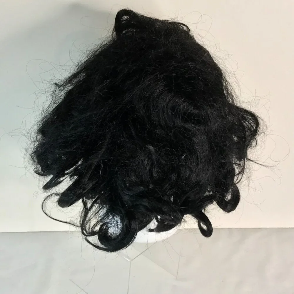 Wig Medium Black Messy Medium Bob Halloween Costume Dress Up Cosplay