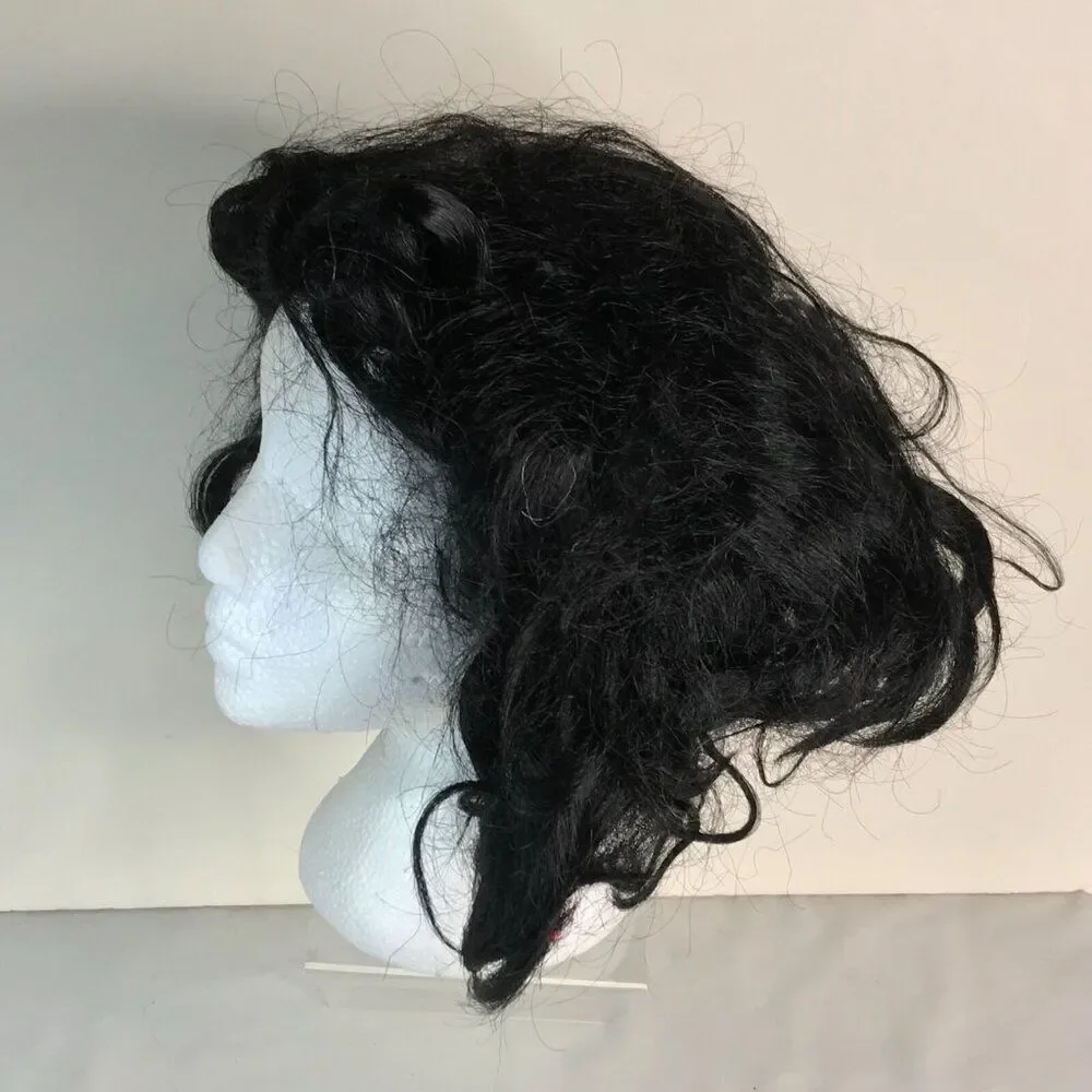 Wig Medium Black Messy Medium Bob Halloween Costume Dress Up Cosplay