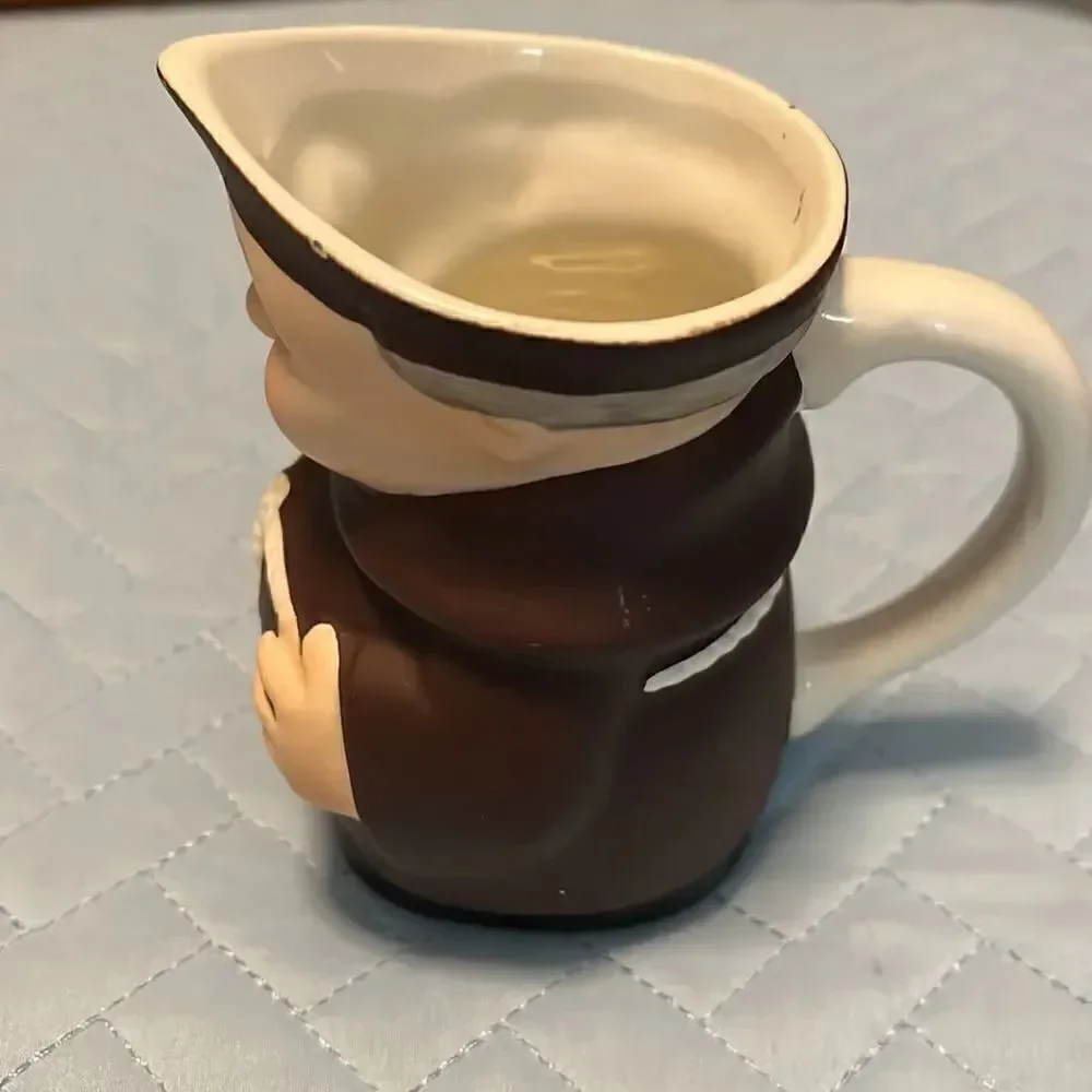 Vintage Goebel Friar tuck creamer 1950’s  imperfections around rim. See photos.