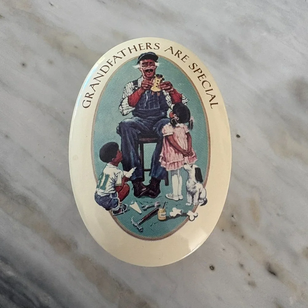Vintage‎ Avon 1983 Grandfather's Are Special Collectible Oval Soap Tins 3.5 In