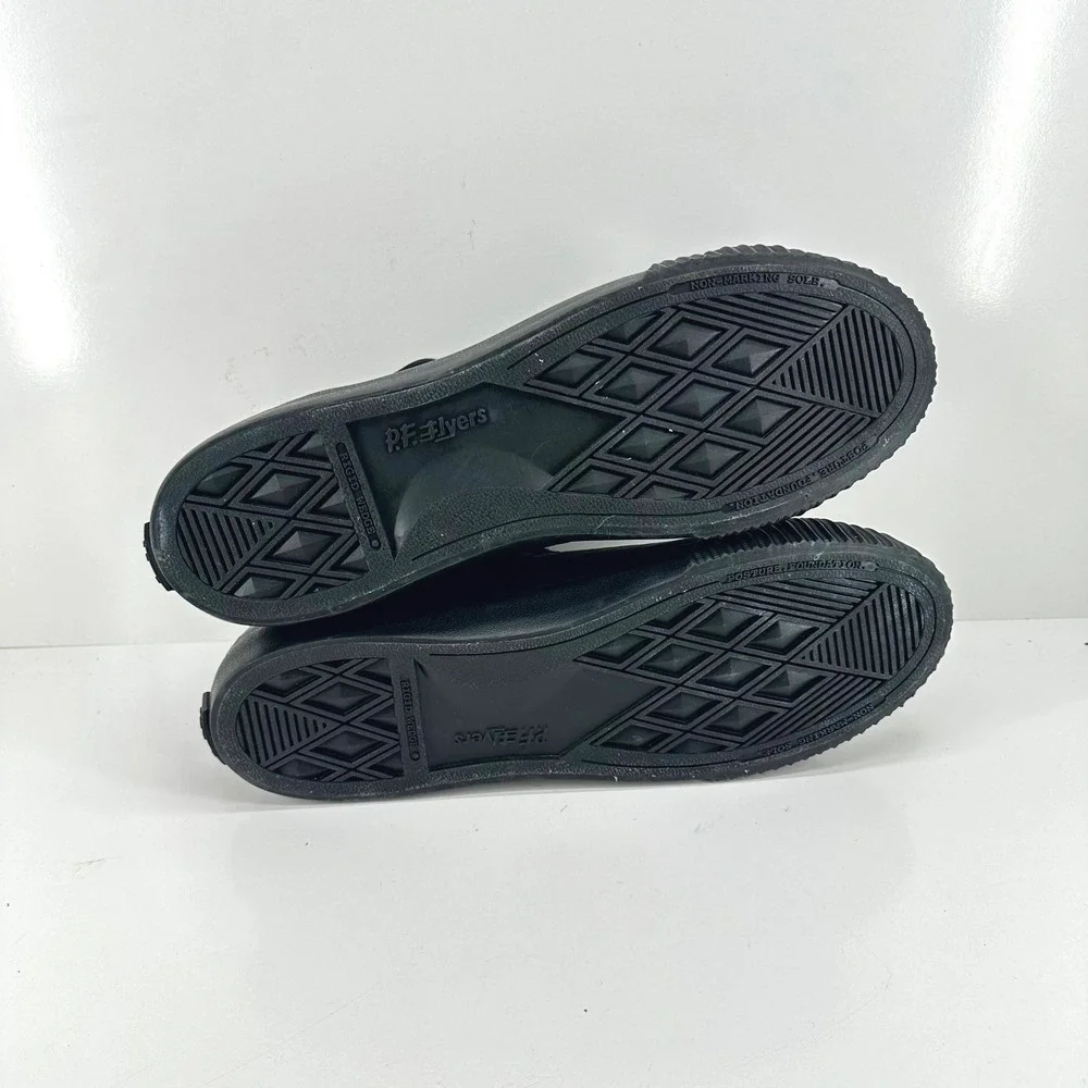 PF Flyers Shoes Men's 15 Sneakers Center Hi Top Black Leather High Top NWOT NWOB
