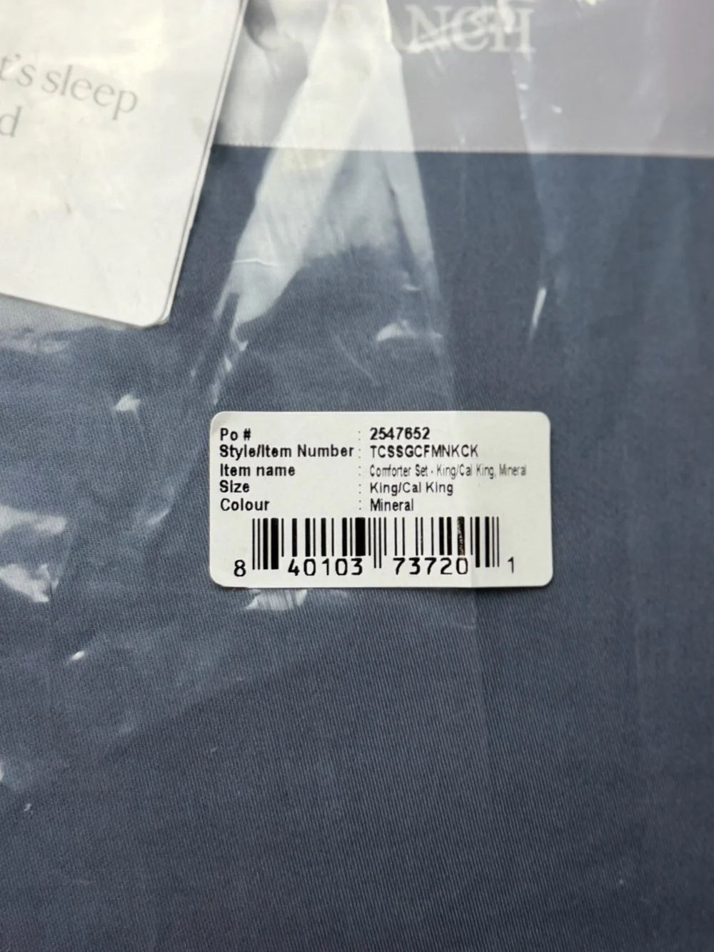 Boll & Branch Cotton Comforter Set in Slate Blue